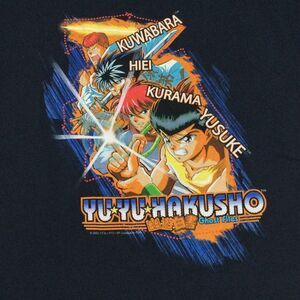 Yu Yu Hakusho Ghost Files U.S. T's Black T-Shirt Youth Med Anime 2004 HTF/Rare
